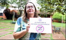 Secretária de Formação da CUT Nacional Rosana Bertotti contra a PEC 287