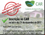 Inscrição no CAR vai até o dia 31 de dezembro